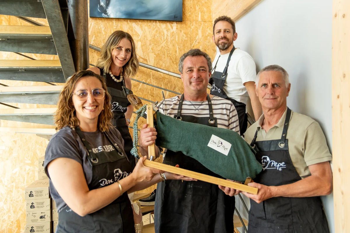 Fin de l'atelier je découpe mon jambon cru espagnol
