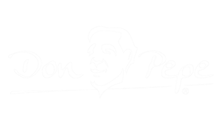 Logo Don Pepe blanc sur fond transparent